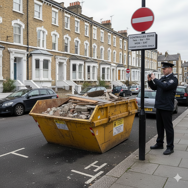 Skip Hire in CPZ Areas: Do You Need a Bay Suspension Too?